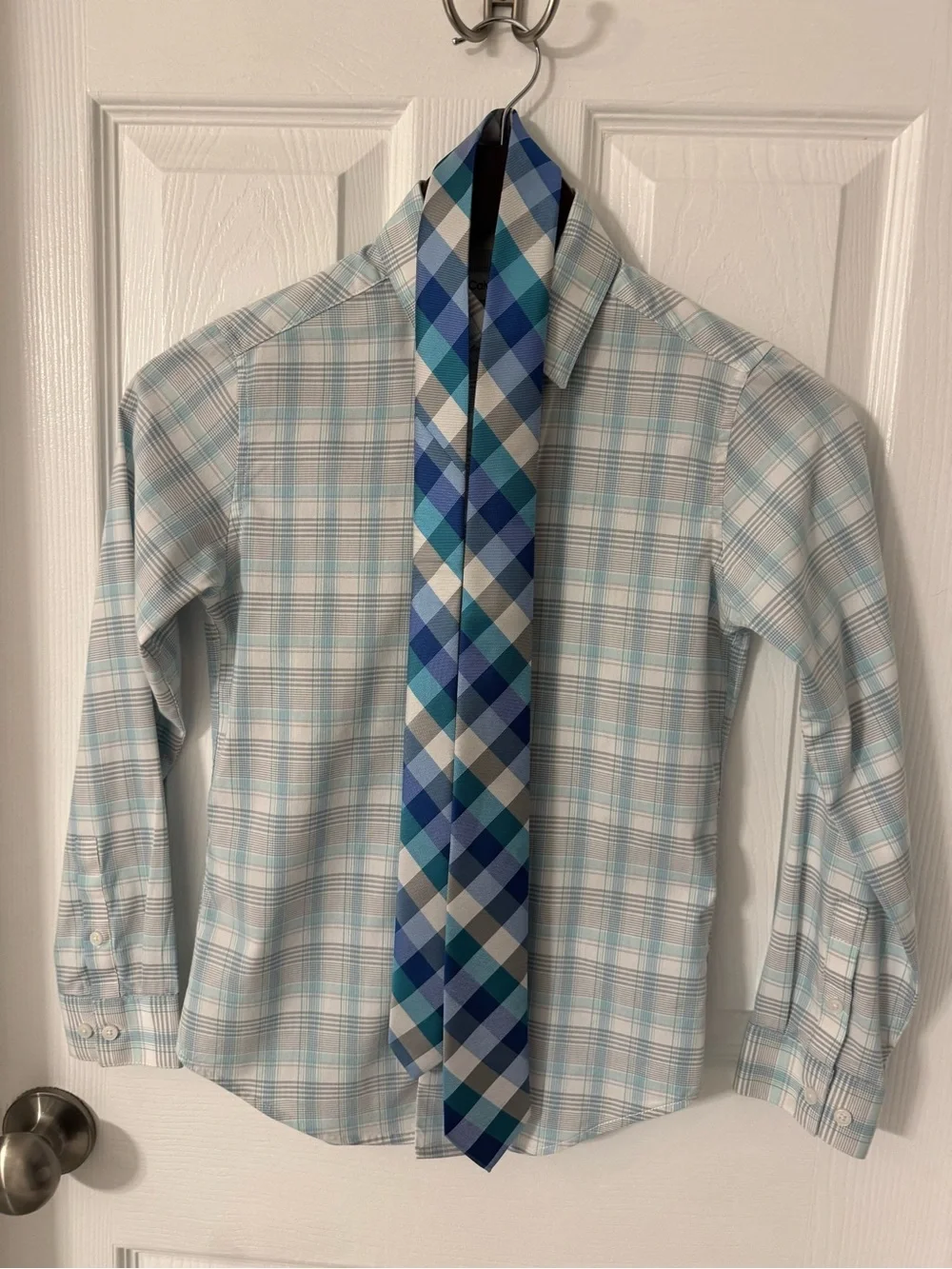 Tommy Hilfiger Boy’s Blue Plaid Tie